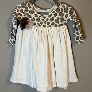 Cream and Cheetah Dress